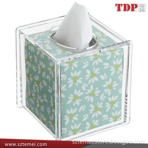 Manufacturer Custom Design Square Acrylic Tissue Box, Acrylic Napkin Box for Sale